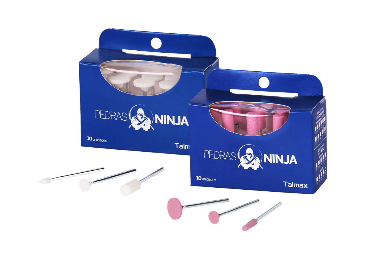 Pedras Ninja para Metal – Branca e Rosa